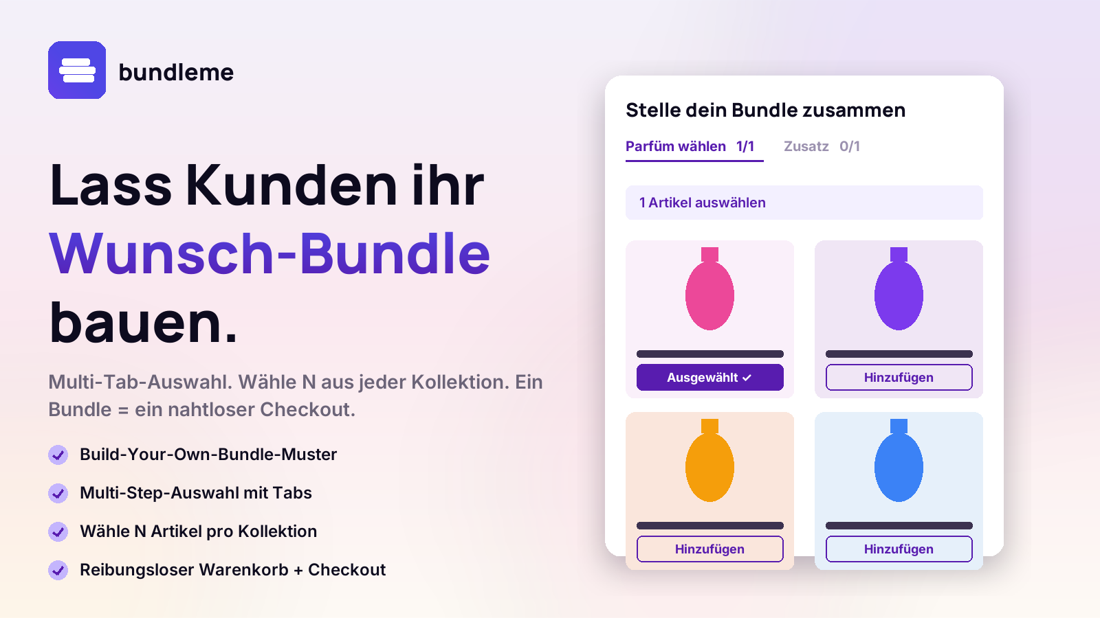 Let customers build their dream bundle