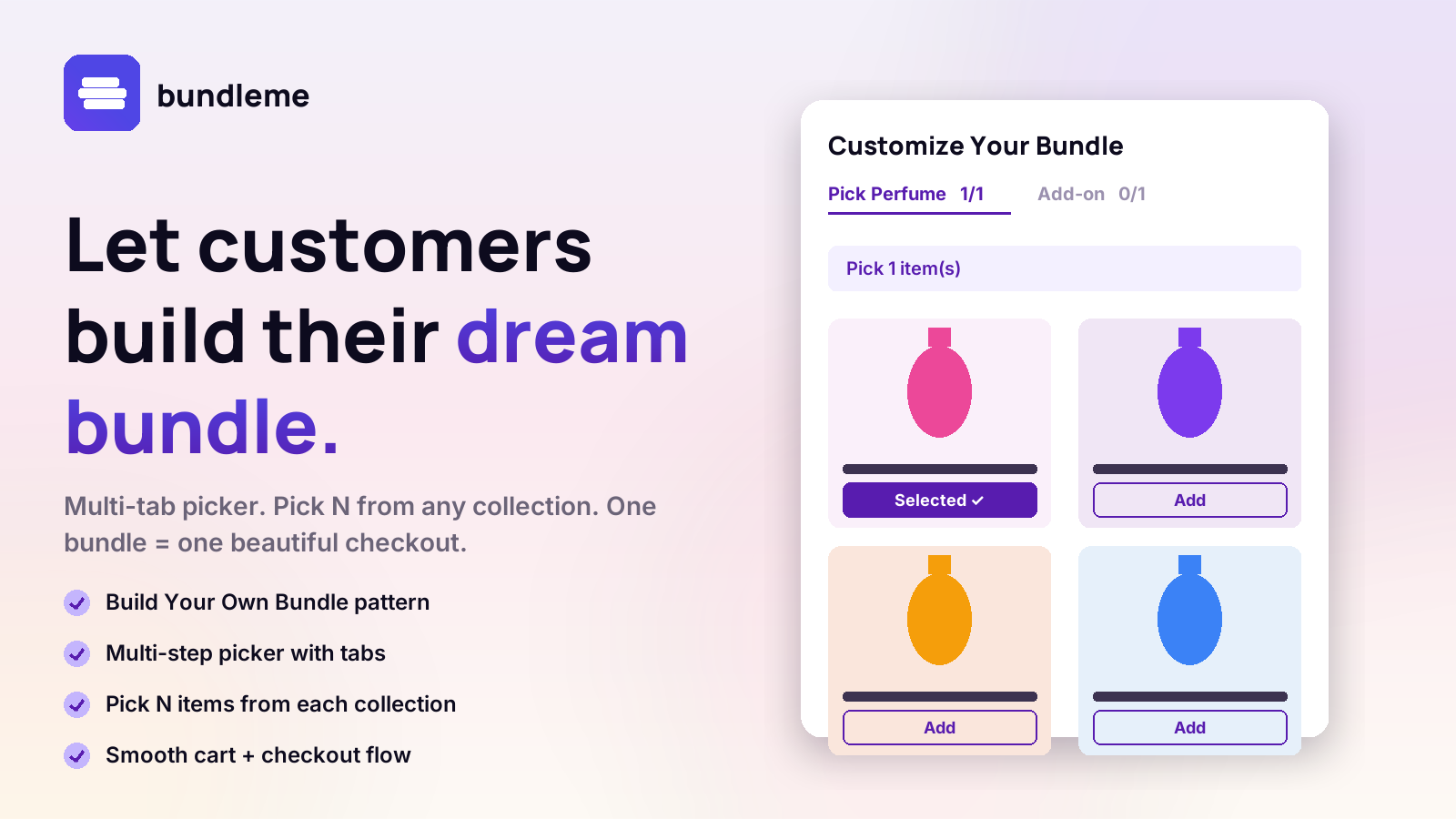 Let customers build their dream bundle