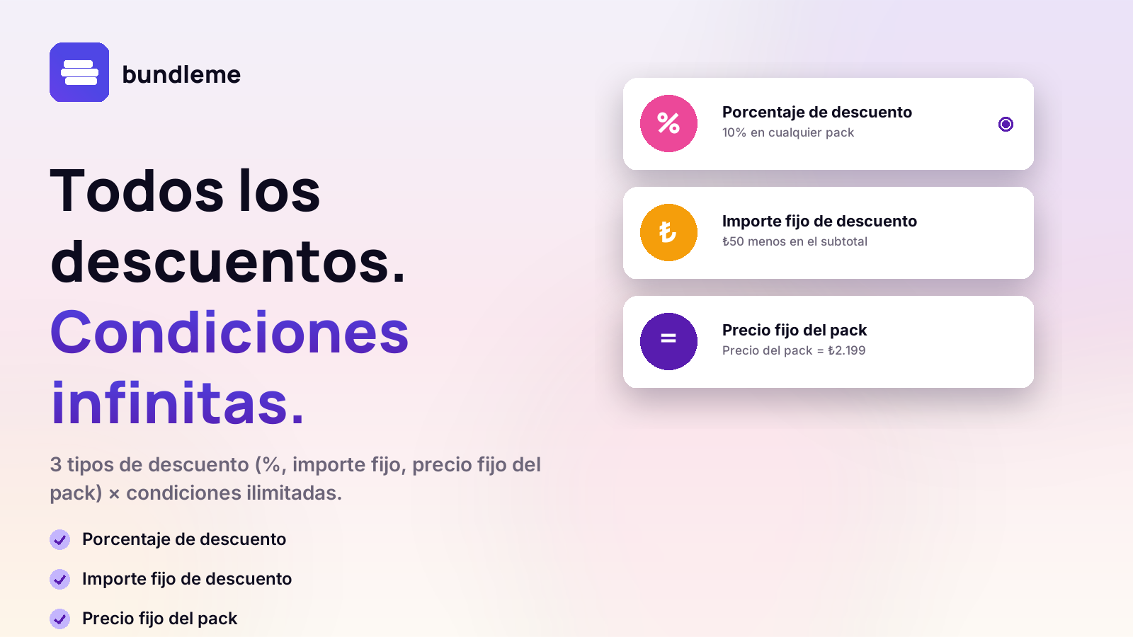 Every discount type. Endless conditions.